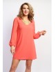 Robe corail manches longues élastique poignets