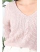 Pull en tricot rose