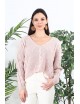 Pull en tricot rose