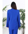 Veste tailleur bleu roi