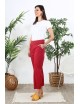 Pantalon stretch rouge