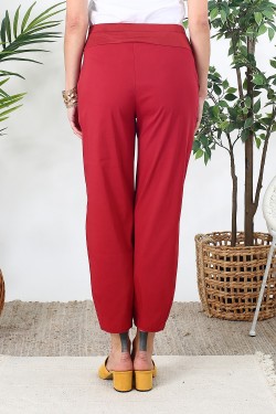Pantalon stretch rouge