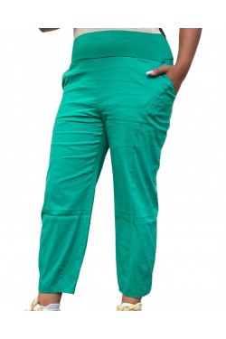 Pantalon stretch vert