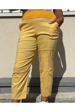 Pantalon stretch jaune