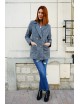 Manteau court tissus bouclette gris