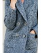 Manteau court tissus bouclette gris