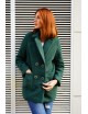 Manteau court tissus bouclette vert