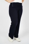 Pantalon noir taille haute stretch pour femme, qualité française.