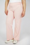 Achat en ligne de pantalon rose taille haute stretch pour femme.