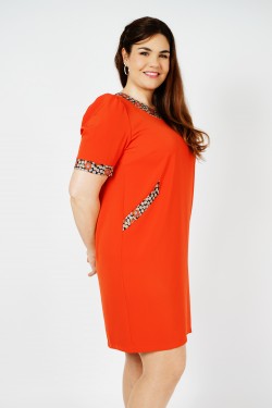 ROBE CORAIL COUPE DROITE FLUIDE