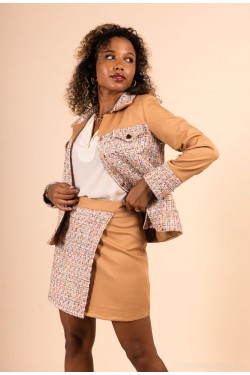 Veste en tweed et camel