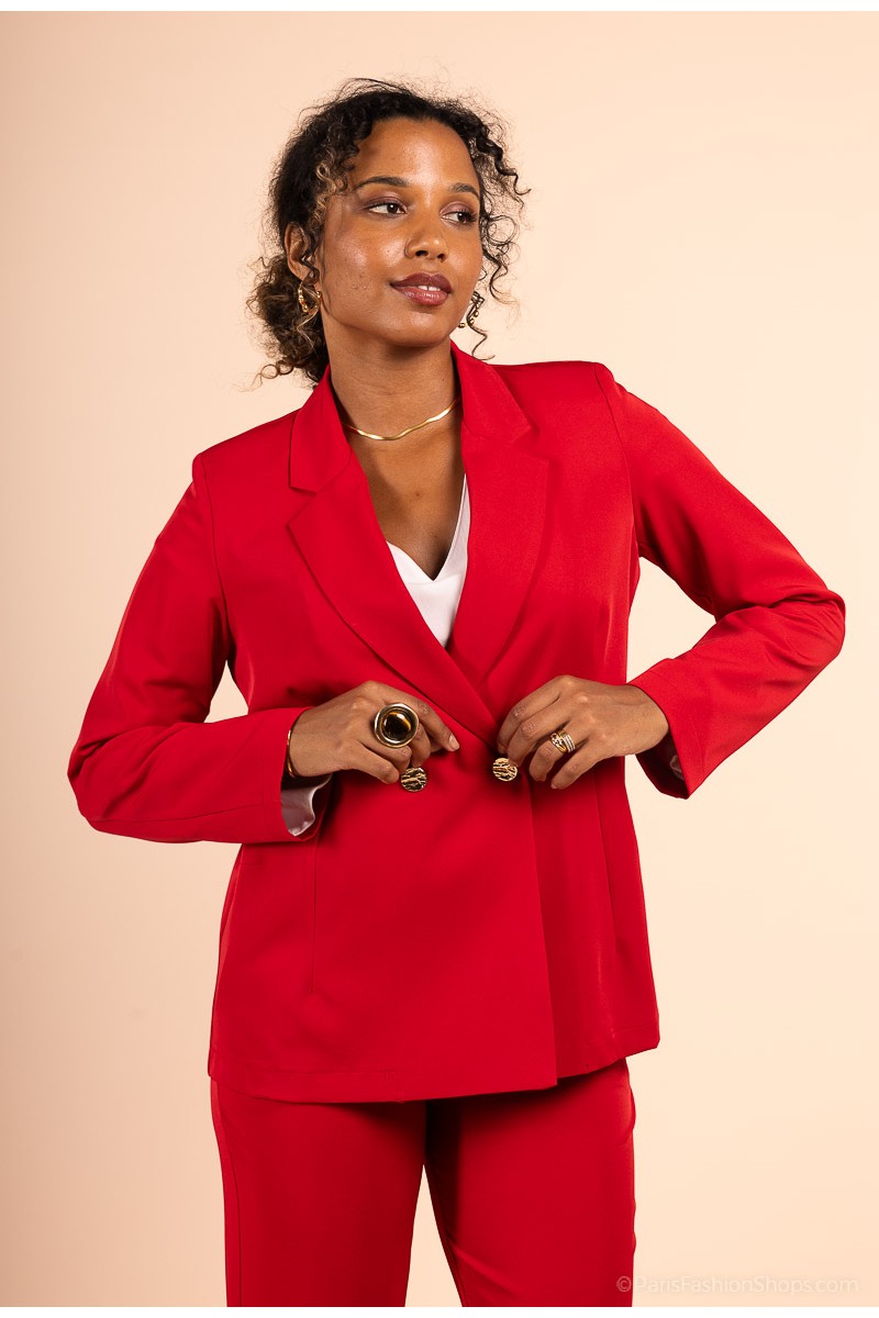 Veste de tailleur femme rouge