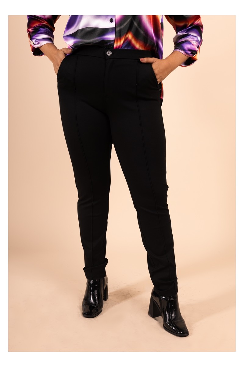 Pantalon legging noir taille mi-haute