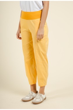 Pantalon stretch Jaune avec sa ceinture élastique