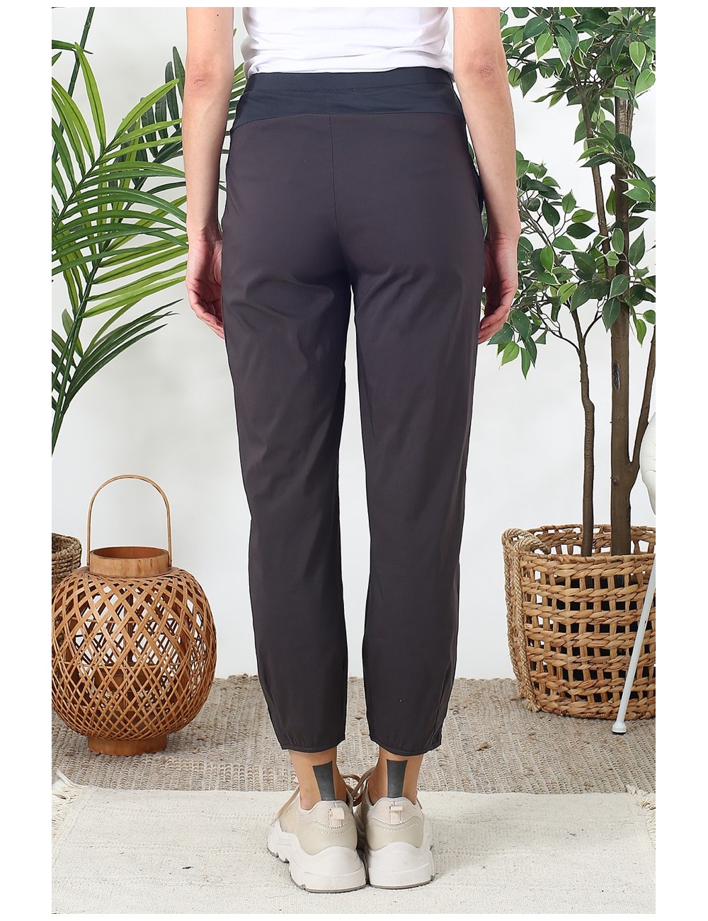 Pantalon stretch gris