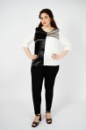 Achat : Tunique Blanc Noir à Sequins pour Femme