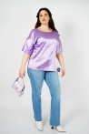 La Meilleure Tunique en Satin Lilas Oversize en Ligne