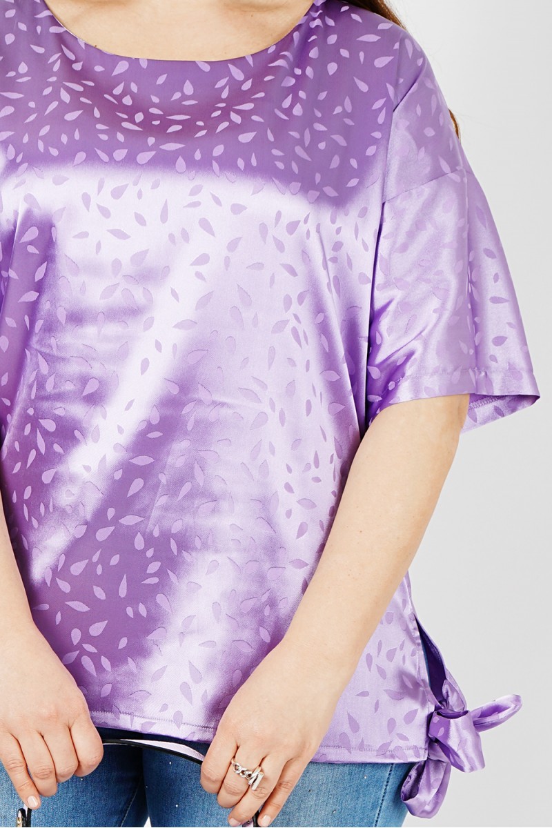 Tunique en Satin Lilas pour Femme