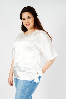 Nouvelle Tendance: Tunique en Satin Écru Oversize