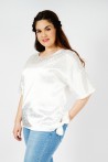 Nouvelle Tendance: Tunique en Satin Écru Oversize