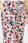 Pantalons Femme Fluide Noir à Motif Floral |Luxe - Achetez en Ligne
