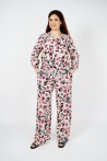 Pantalons Noirs Fluide à Imprimés Floraux | Confort et Style