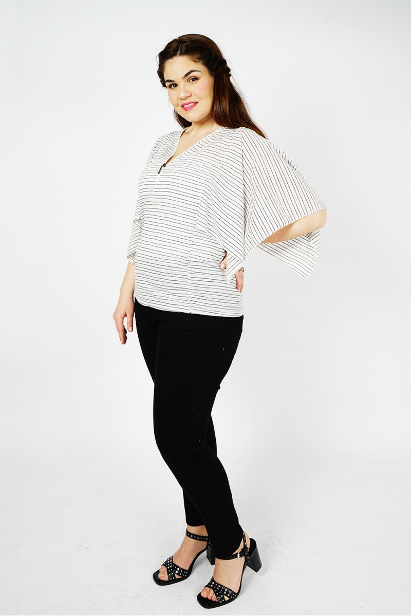 TOP ECRU ENCOLURE ZIP