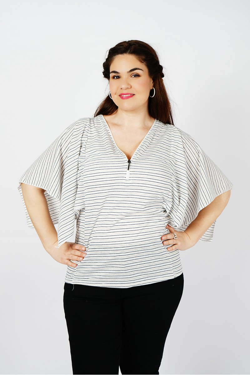 Top Femme Écru à Zip - Must-Have de la Saison | Achetez Maintenant