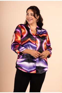 Chemise en satin imprimée