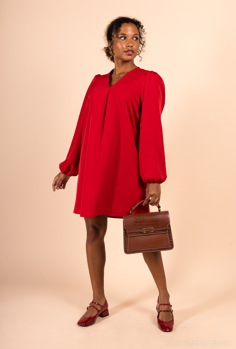 Robe droite rouge online