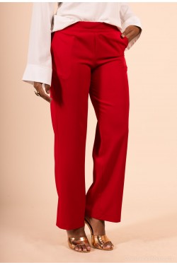 Pantalon rouge coupe droite