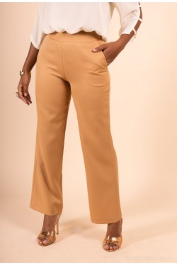 Pantalon camel coupe droite