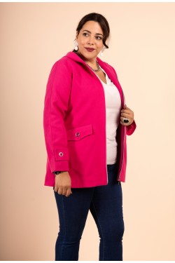 Caban avec Capuche avec Fushia