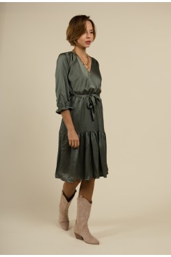 Robe cache-coeur fluide en...