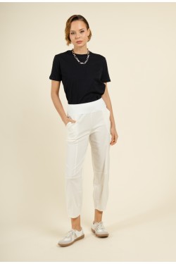 Pantalon en coton écru...