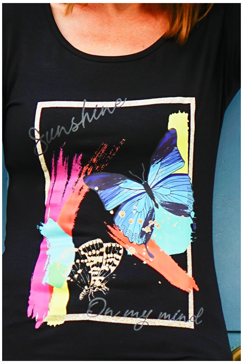 Tee shirt en viscose manches longues