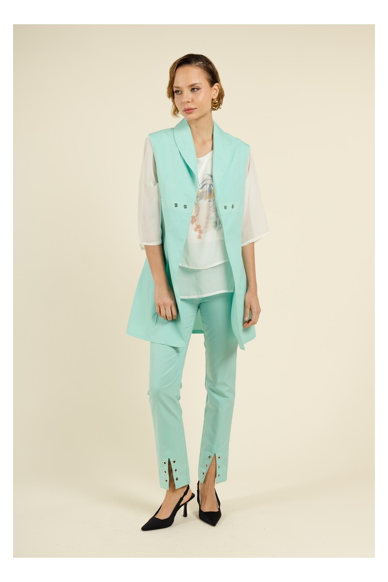 Veste longue Menthe