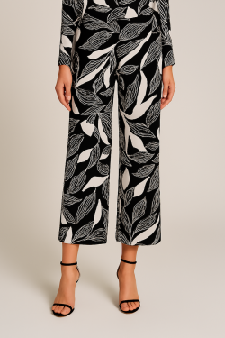 Pantalon fluide à motifs abstraits – Coupe droite & fabrication française