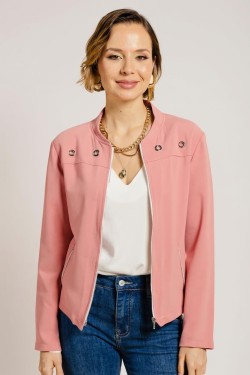 Veste Bomber Revisité Rose-...